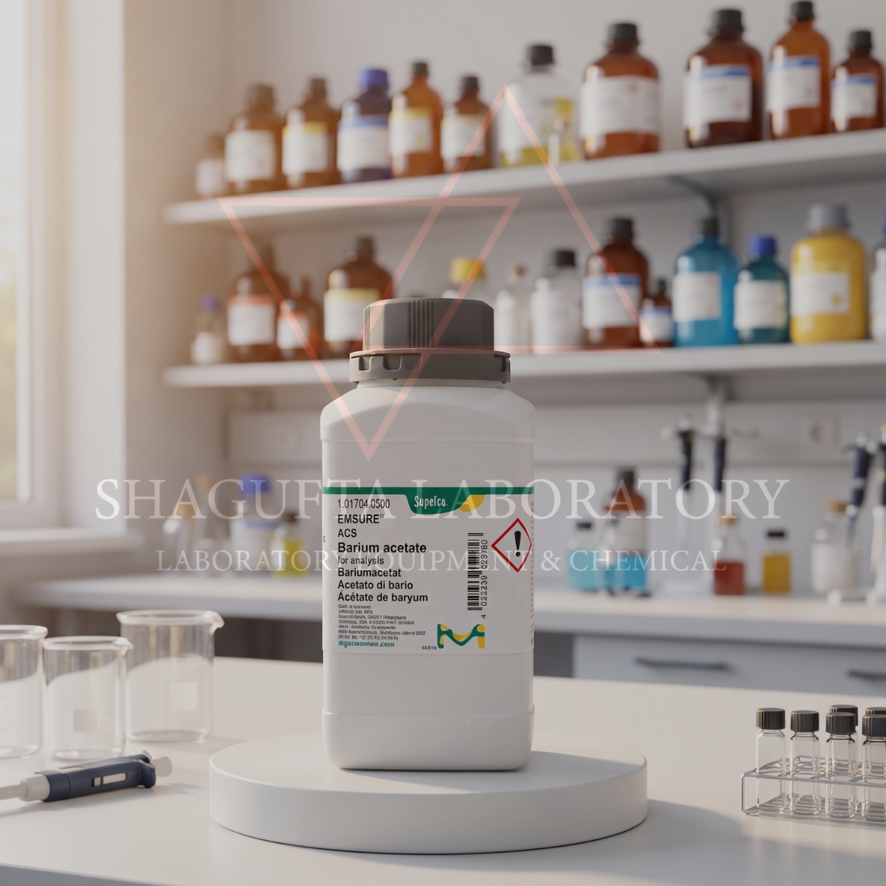 Barium Acetate EMSURE® ACS Merck 101704 Supelco 20GR – Reagen Kimia Analisis Laboratorium (REPACK)