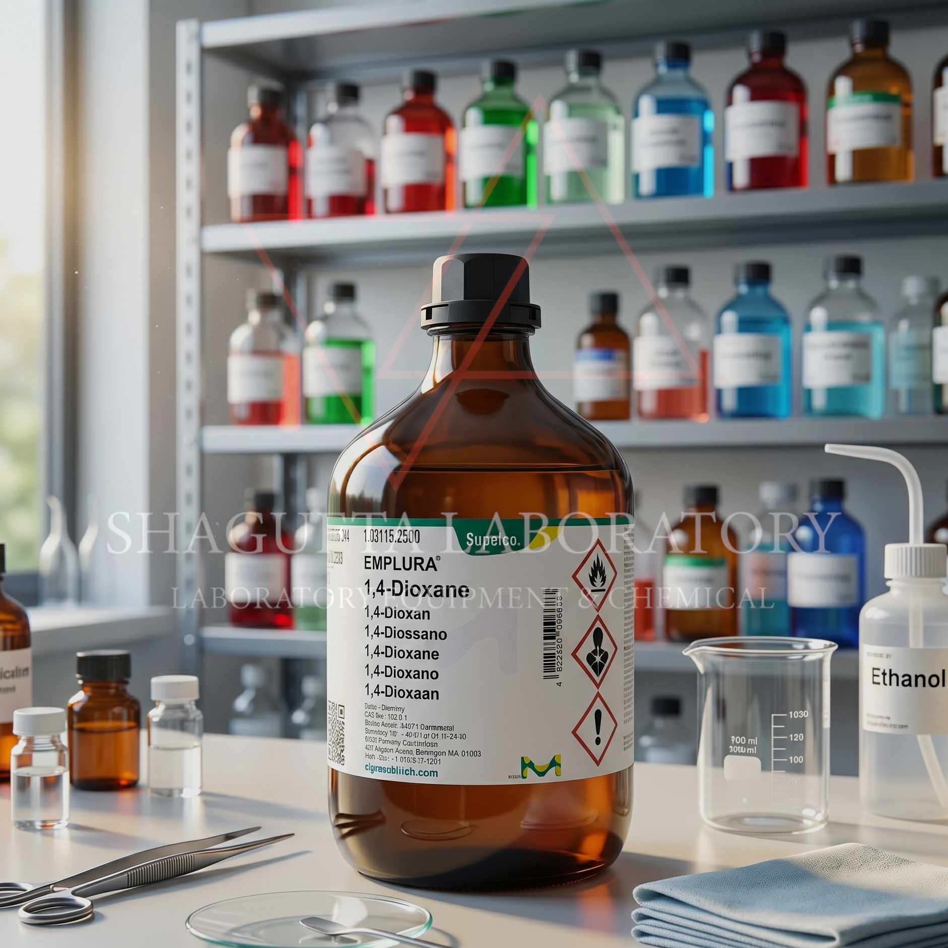 EMSURE 1,4-Dioxane 1096712500 Merck ACS ISO for Analysis 2.5L – Reagent Grade Laboratory Chemical 50ML (REPACK)