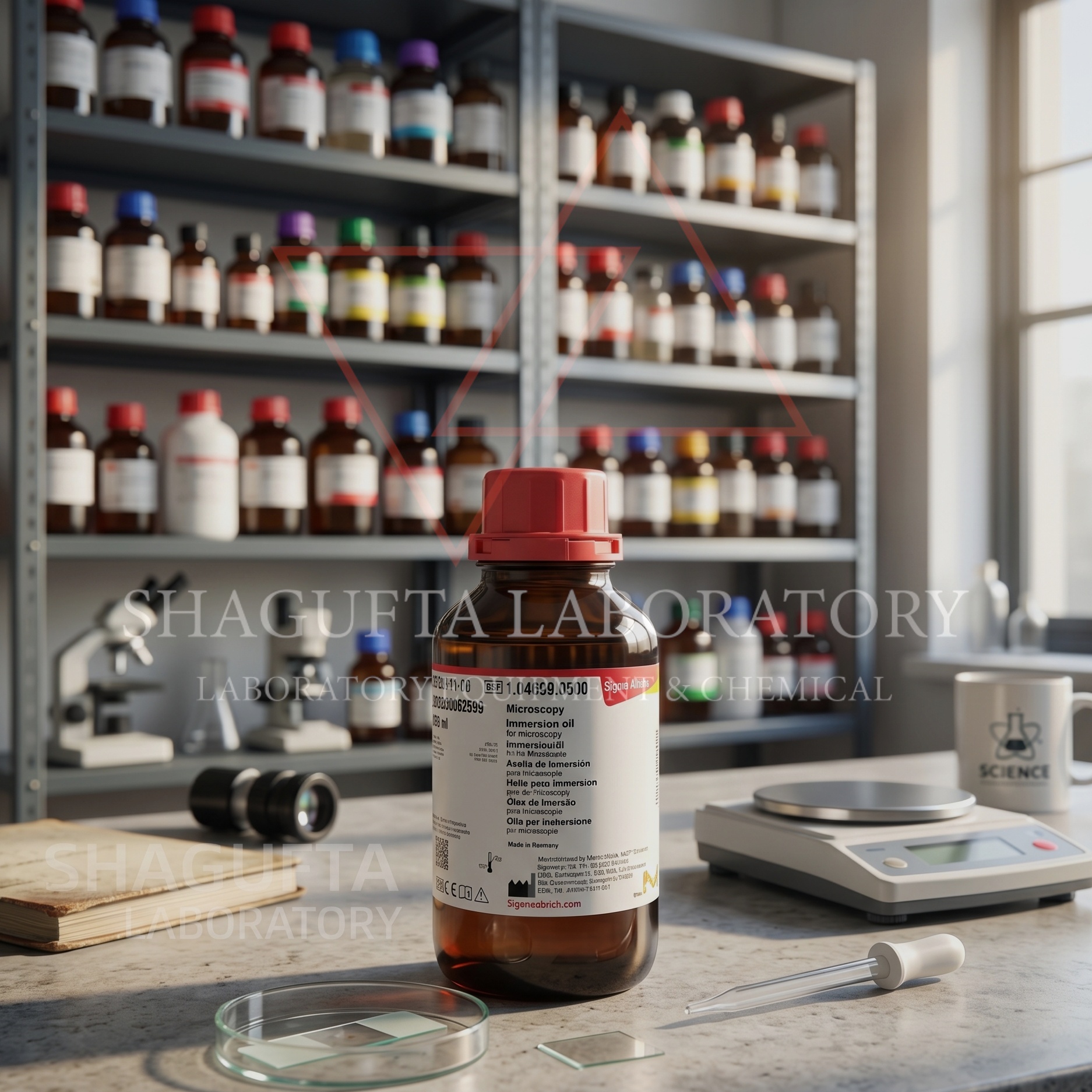 Immersion Oil Microscopy Sigma Aldrich untuk Mikroskop Laboratorium 104699 500 mL