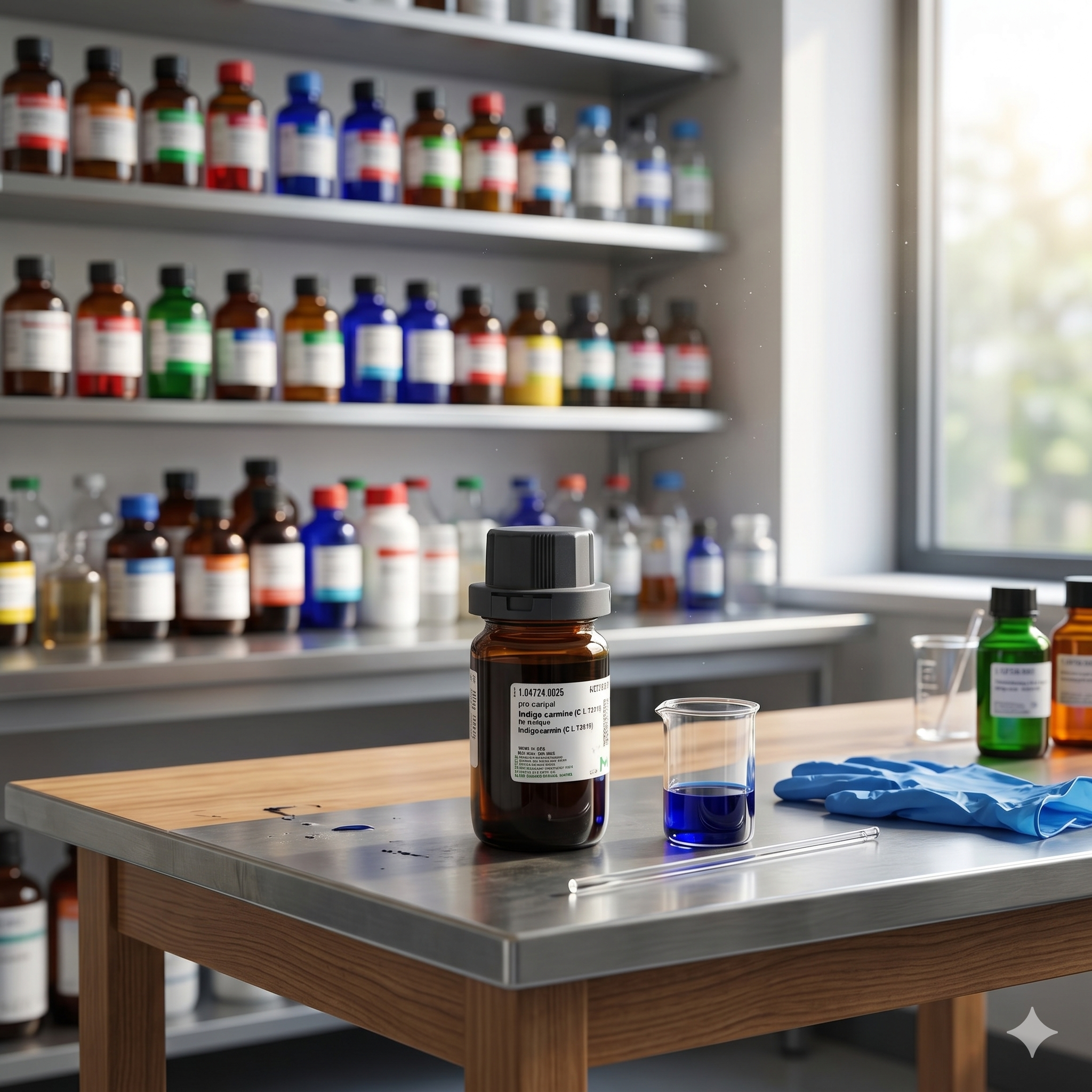 Indigo Carmine C.I. 73015 Pro Analysis 104724 dari Merck/Sigma-Aldrich merupakan indikator dan pewarna laboratorium berkualitas tinggi untuk aplikasi analitik, titrasi, penelitian, quality control, dan kebutuhan laboratorium profesional.
