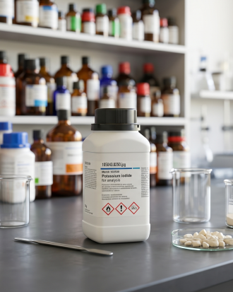Potassium Iodide EMSURE® Merck 105043 merupakan bahan kimia analytical grade berkualitas tinggi untuk kebutuhan laboratorium, penelitian, quality control, pendidikan, dan aplikasi industri. Memenuhi standar ISO Reag. Ph Eur untuk hasil analisis yang akurat, stabil, dan konsisten.