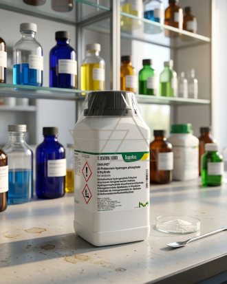 Di-Potassium Hydrogen Phosphate Trihydrate EMSURE® Merck 105099 adalah bahan kimia analytical grade berkualitas tinggi untuk kebutuhan laboratorium, penelitian, quality control (QC), pendidikan, dan aplikasi industri. Cocok digunakan sebagai buffer reagent, preparasi larutan, analisis kimia, dan kebutuhan research profesional.
