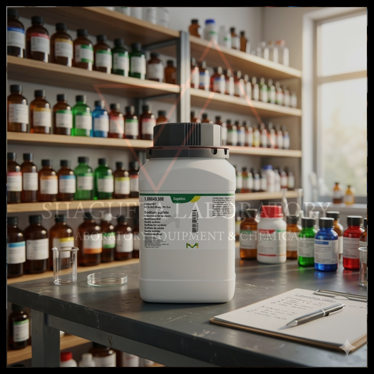 Supelco EMSURE® Sodium Sulfate Anhydrous ACS Reag. Ph Eur merupakan bahan kimia laboratorium analytical grade berkualitas tinggi untuk kebutuhan analisis, quality control (QC), penelitian, pendidikan, dan aplikasi industri. Produk original Merck/Supelco dengan kemurnian tinggi dan stabilitas optimal untuk hasil pengujian yang akurat dan konsisten.