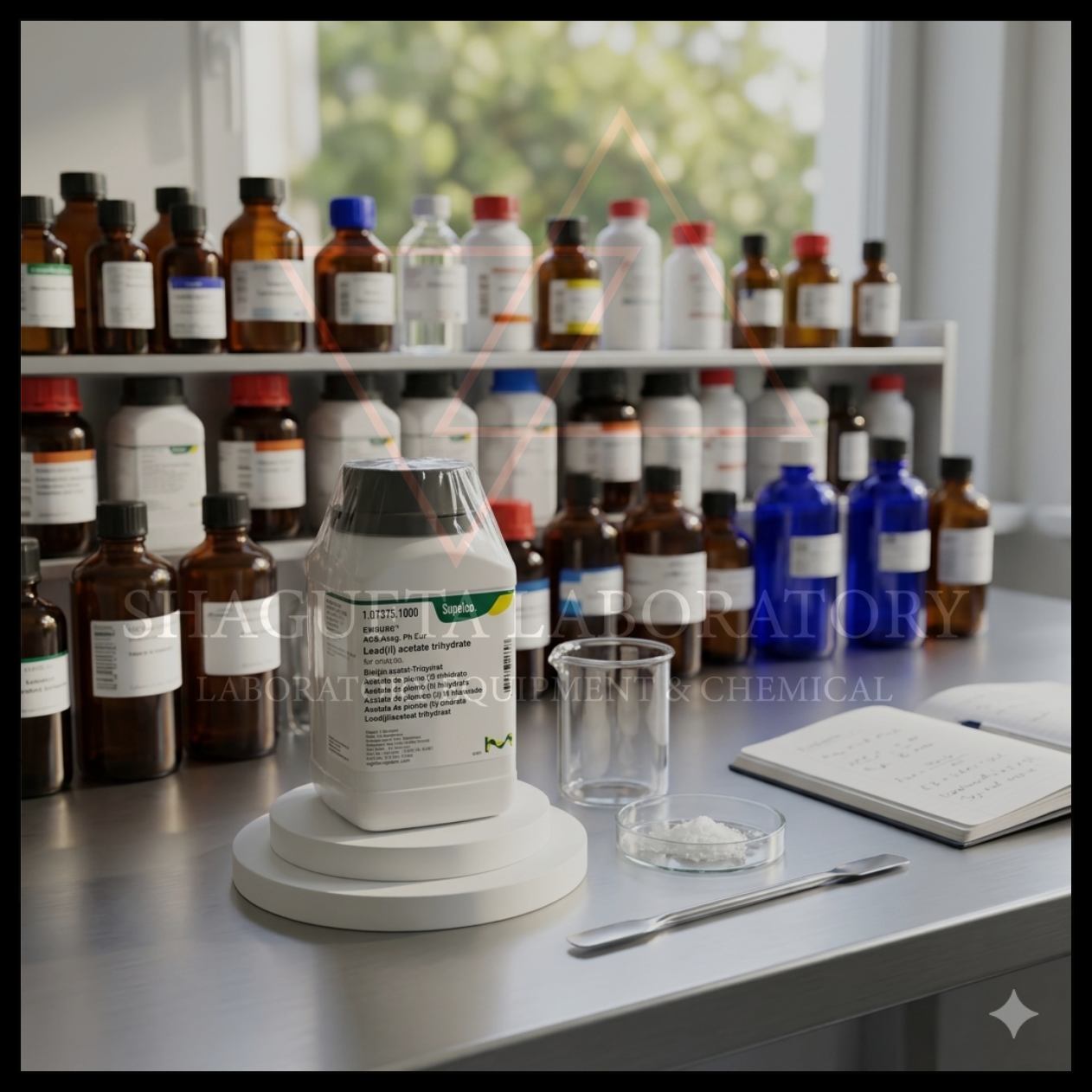 Lead(II) Acetate Trihydrate EMSURE® ACS Reag. Ph Eur dari Supelco merupakan bahan kimia laboratorium berkualitas tinggi untuk kebutuhan analisis, penelitian, quality control (QC), pendidikan, dan aplikasi industri. Memenuhi standar ACS dan Ph Eur sehingga cocok digunakan pada laboratorium profesional dan institusi penelitian.
