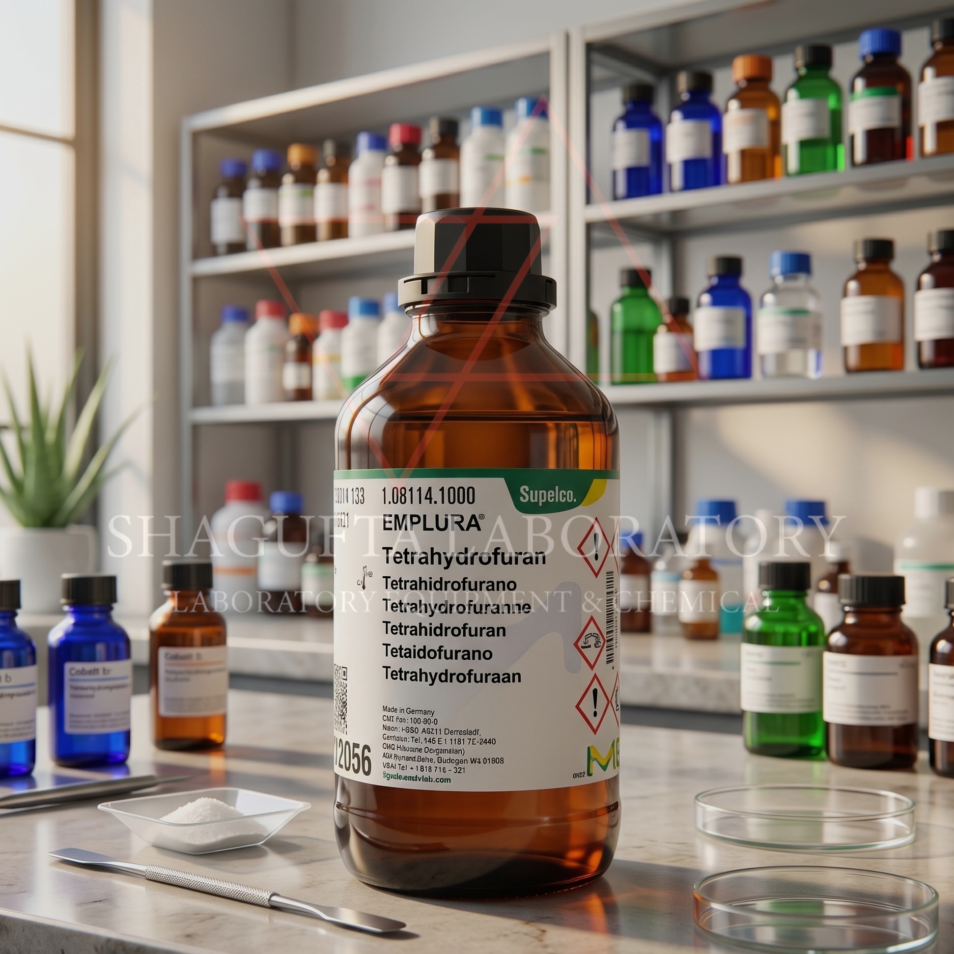 Supelco Merck EMPLURA® Tetrahydrofuran THF 1.08114.1000 Laboratory Solvent Grade