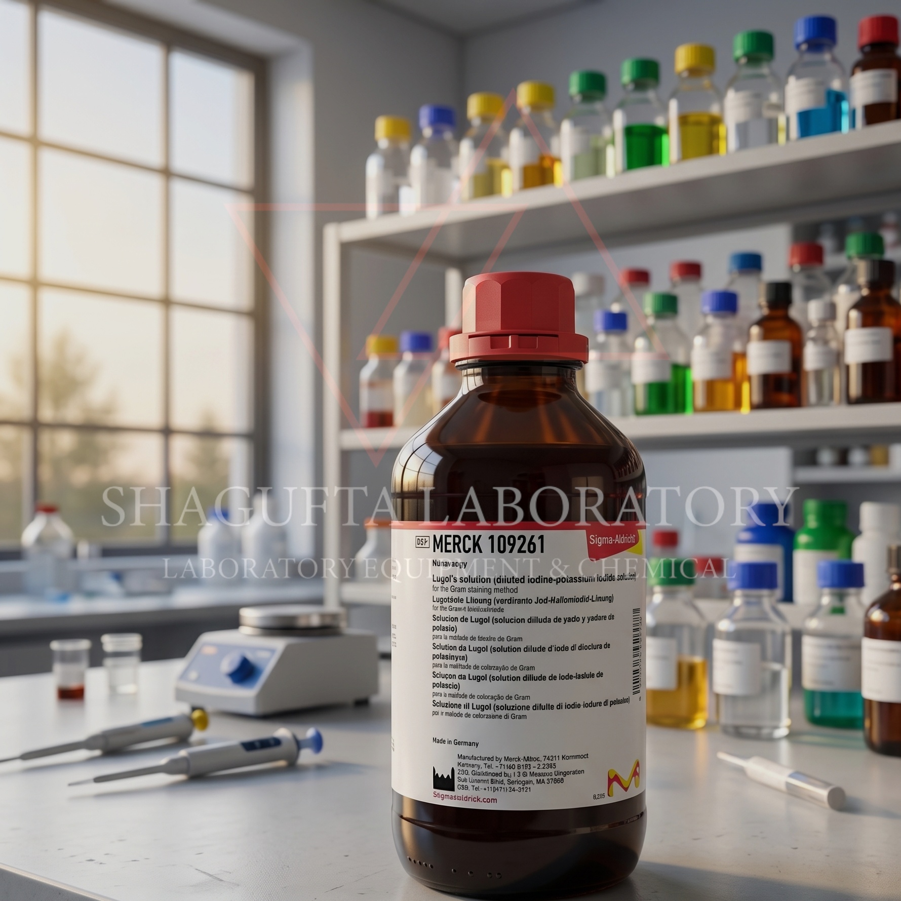 Sigma-Aldrich Lugol’s Solution for Gram Staining 1.09261.1000 – Larutan Iodine Potassium Iodide Mikrobiologi