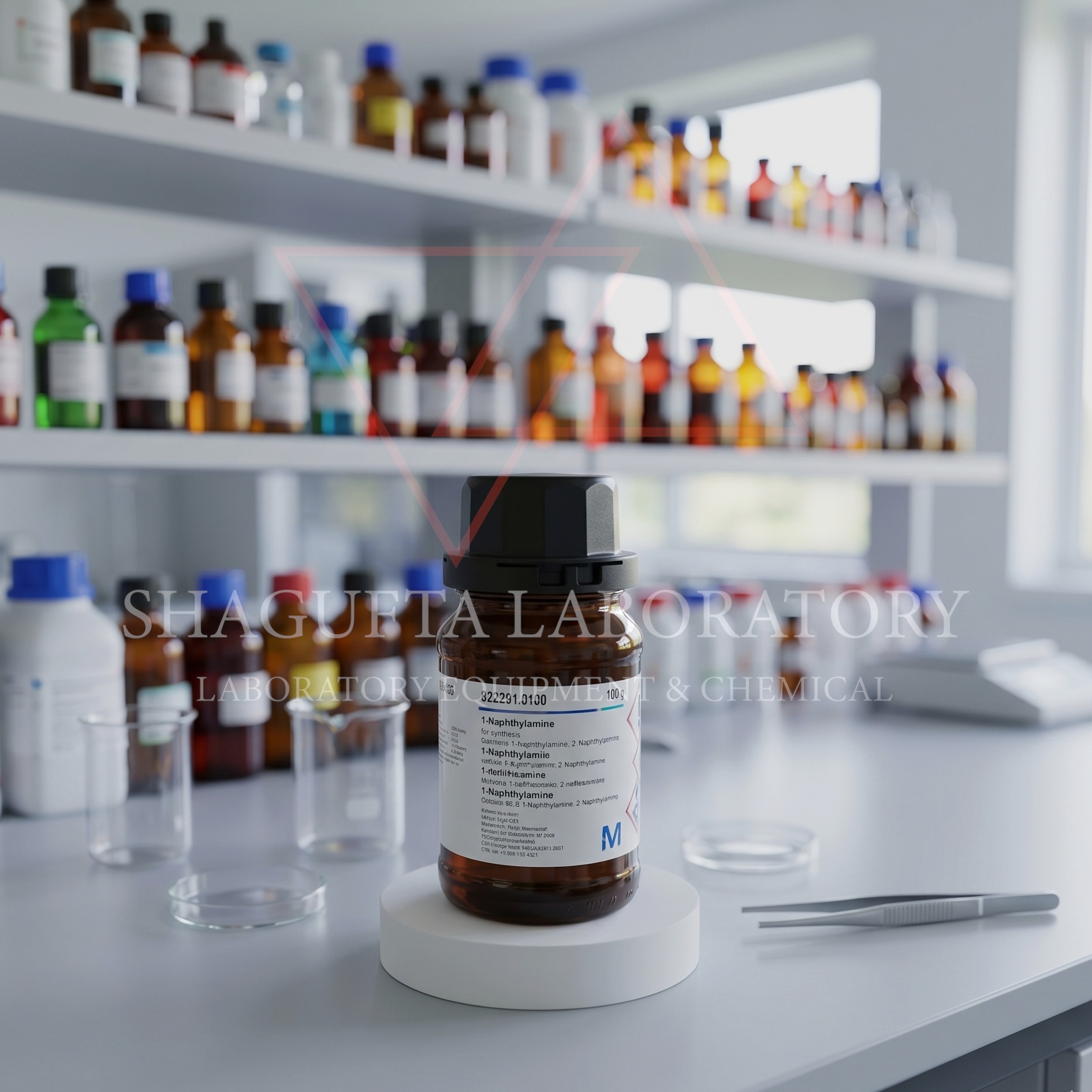 1-Naphthylamine for Synthesis 100 g dari Merck merupakan bahan kimia laboratorium berkualitas tinggi yang digunakan untuk sintesis organik, penelitian kimia, analisis laboratorium, pengembangan reagen, dan kebutuhan industri. Cocok untuk laboratorium riset, QC, universitas, dan institusi profesional.