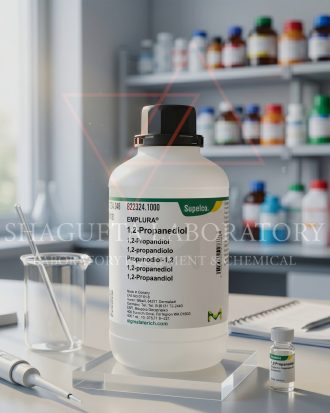 1,2-Propanediol EMPLURA® atau Propylene Glycol merupakan bahan kimia laboratorium berkualitas tinggi yang digunakan untuk kebutuhan penelitian, quality control, formulasi industri, pendidikan, dan aplikasi laboratorium umum. Cocok sebagai pelarut, humektan, dan bahan pendukung formulasi kimia.