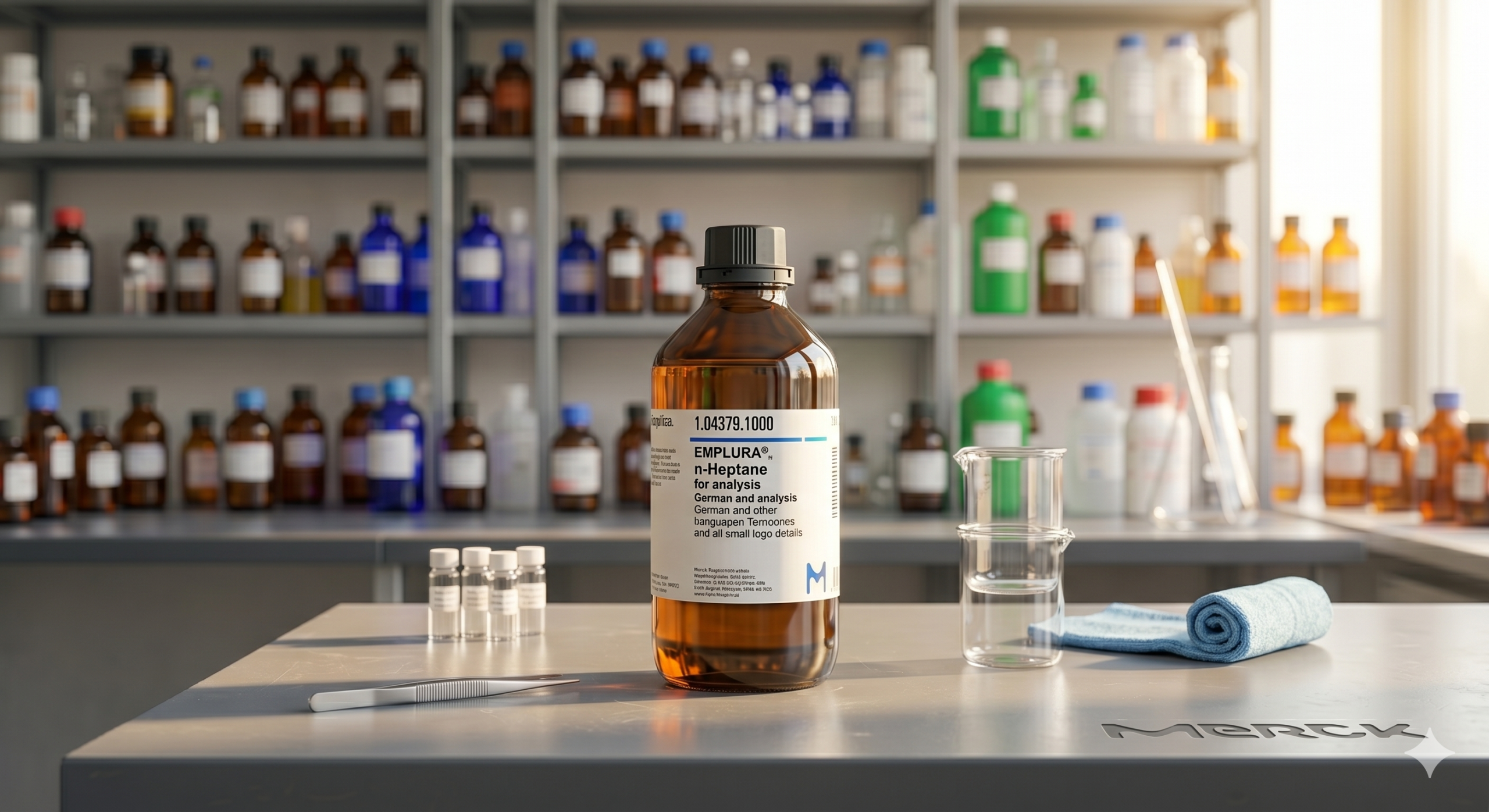 n-Heptane EMSURE Reag. Ph Eur Supelco 50ML Merck untuk Analisis Laboratorium (REPACK)