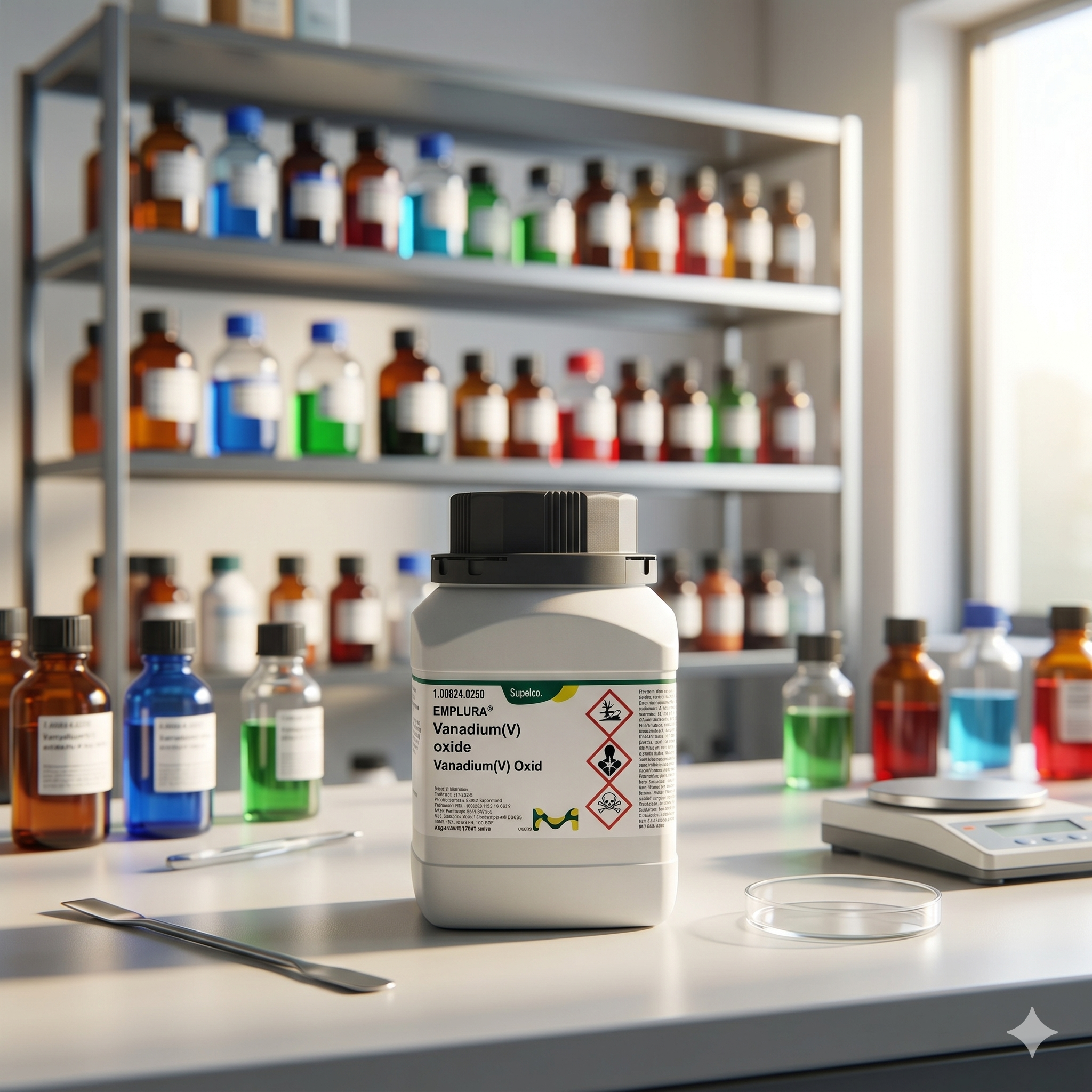 Vanadium(V) Oxide EMPLURA® Merck 100824 250g – Vanadium Pentoxide Reagent Laboratorium Original