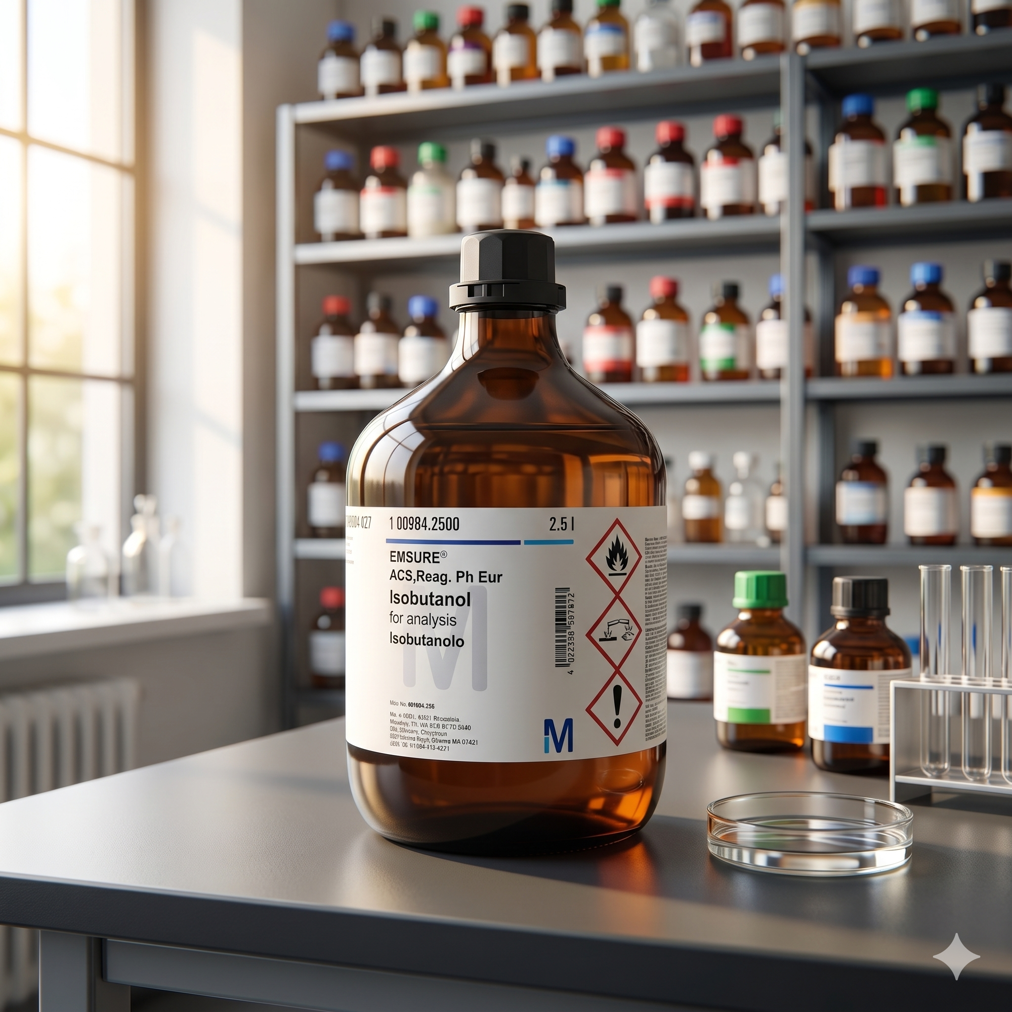 Isobutanol EMSURE® Merck 50ML – Isobutanol for Analysis ACS Reag. Ph Eur Original (REPACK)
