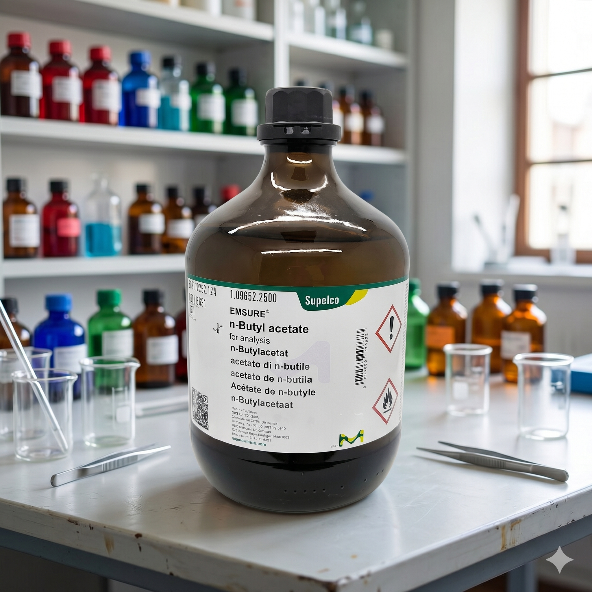 EMSURE n-Butyl Acetate 1096522500 Merck – n-Butylacetate for Analysis 2.5L Reagent Grade Laboratorium