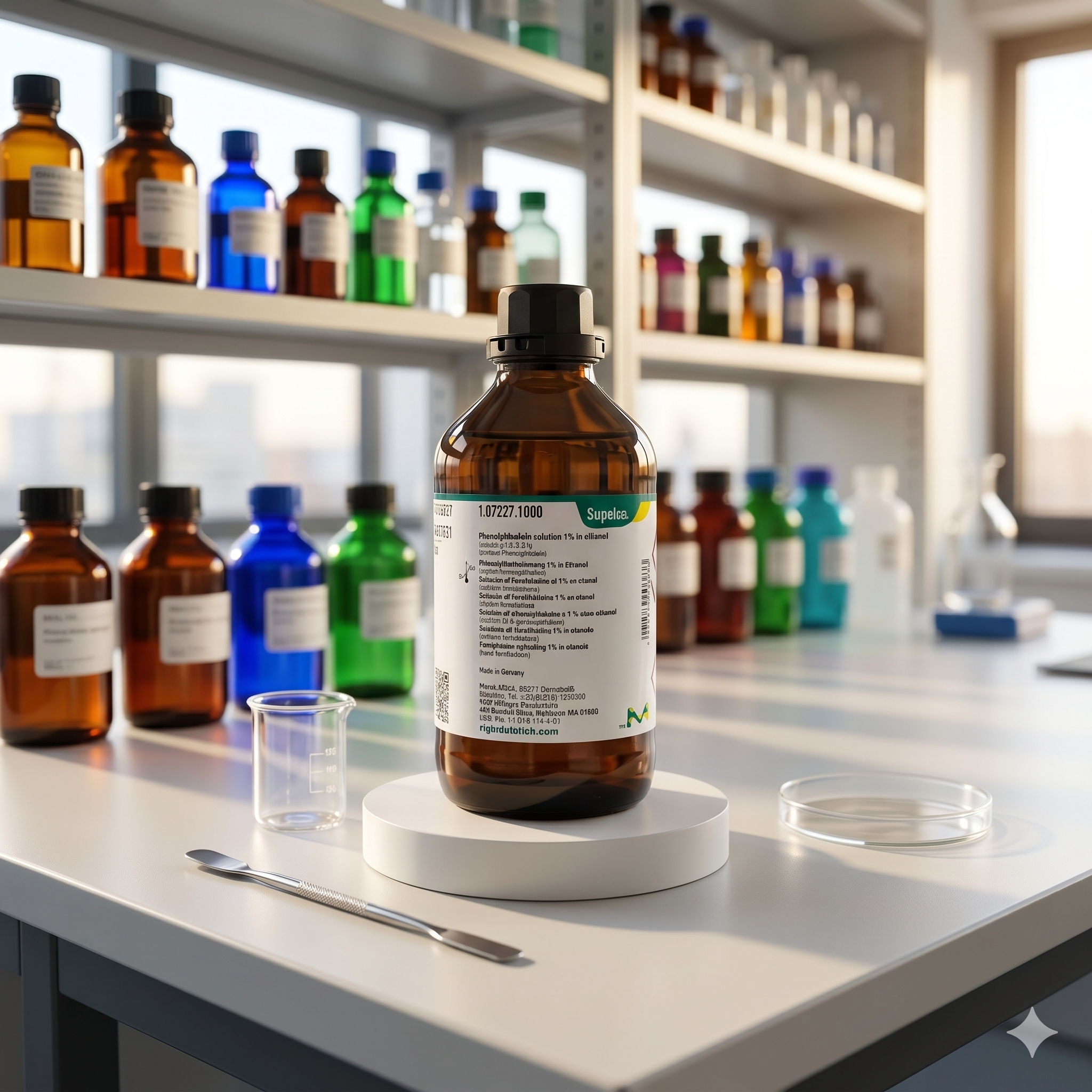 Supelco Merck Phenolphthalein Solution 1% in Ethanol 1.07227.1000 Indicator Solution for Analysis