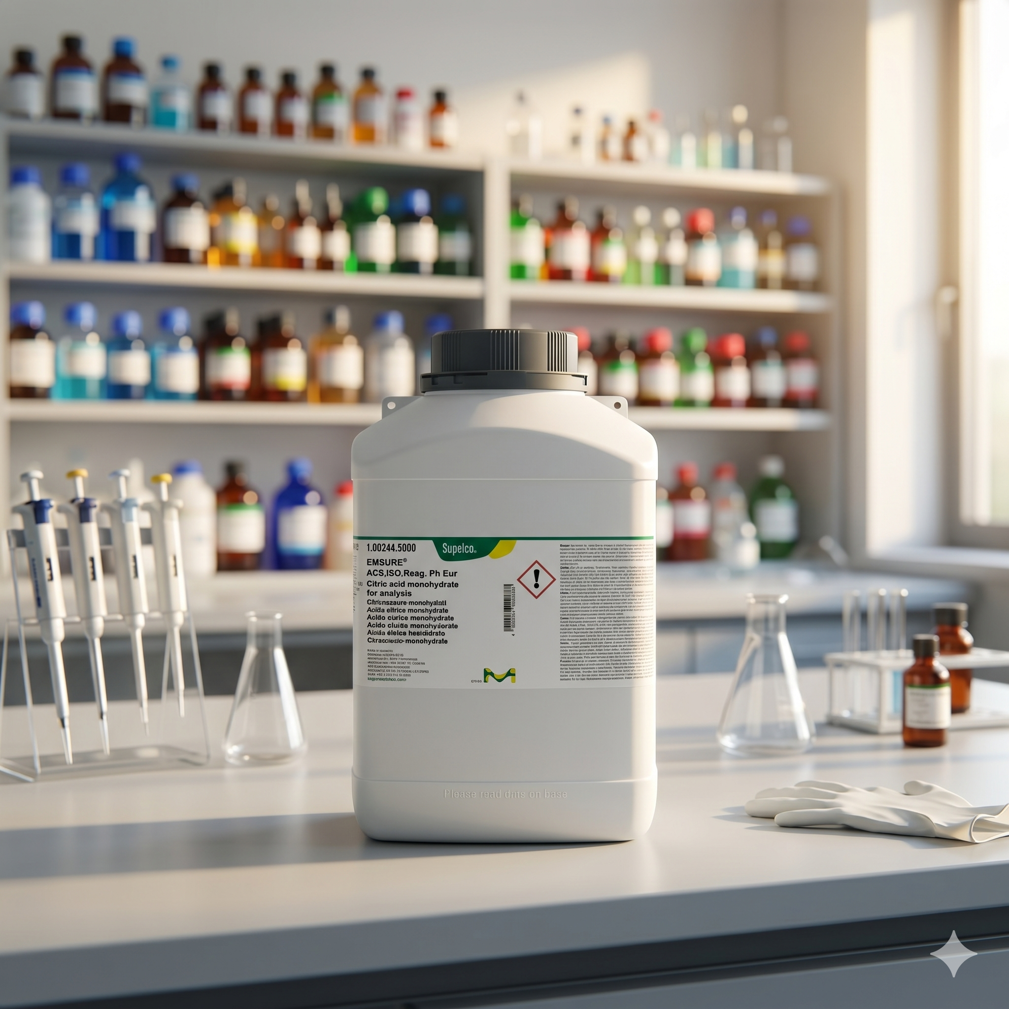 Citric Acid Monohydrate EMSURE ACS ISO Reag Ph Eur Merck 1.00244.5000