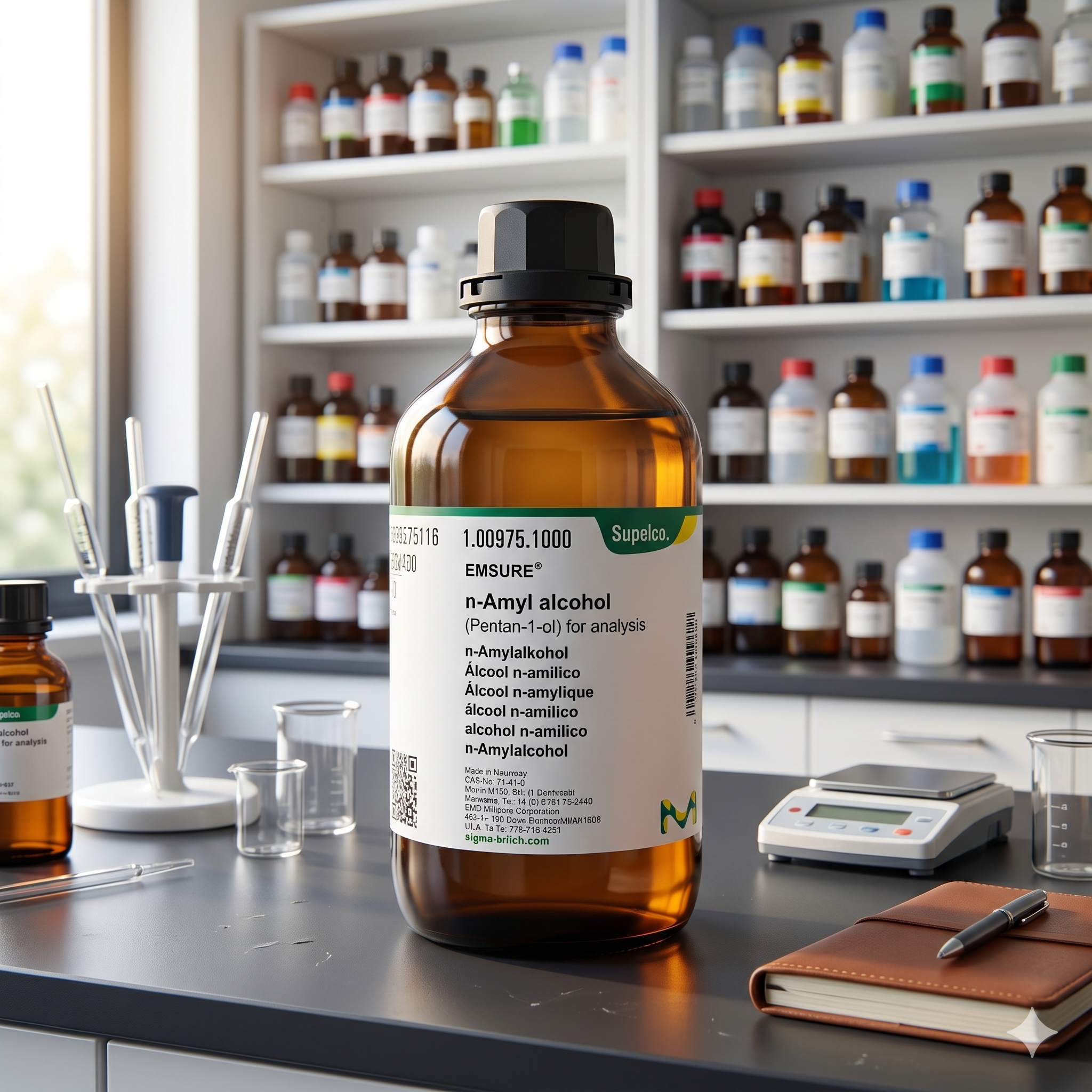 n-Amyl Alcohol EMSURE Merck 50ML – Pentan-1-ol Analytical Grade untuk Laboratorium (REPACK)