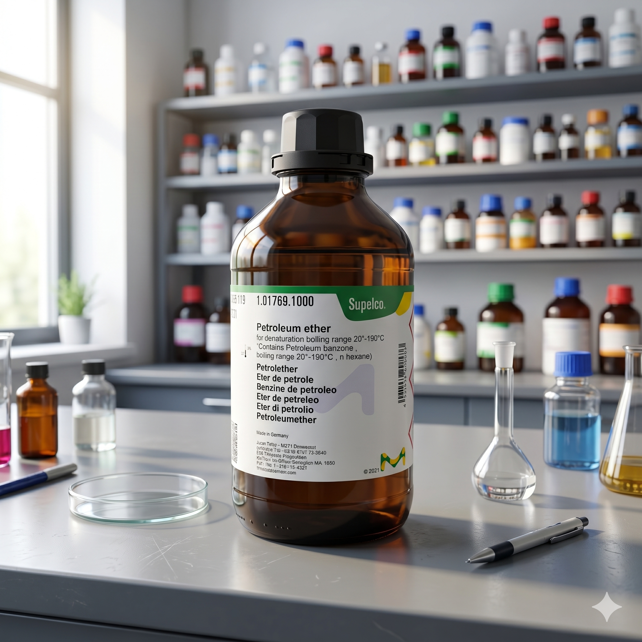 Petroleum Ether Merck Supelco 50ML – Petroleum Ether Laboratory Grade Original (REPACK)