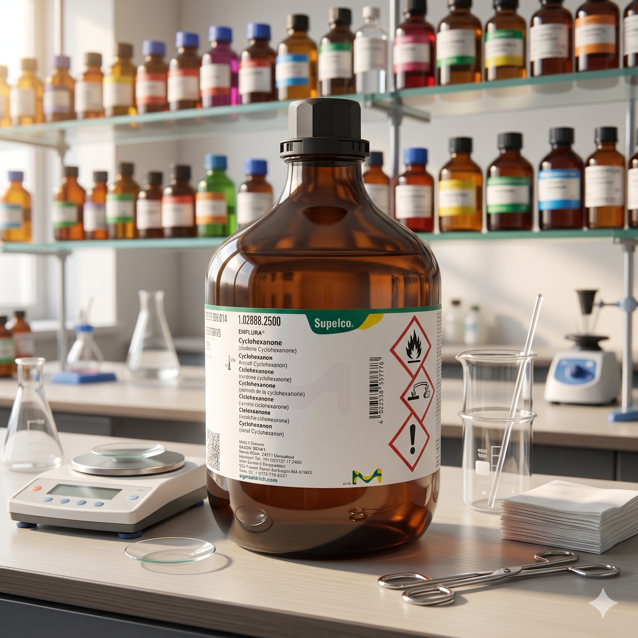 Cyclohexanone EMPLURA Supelco 50ML Merck untuk Laboratorium, QC & Industri (REPACK)