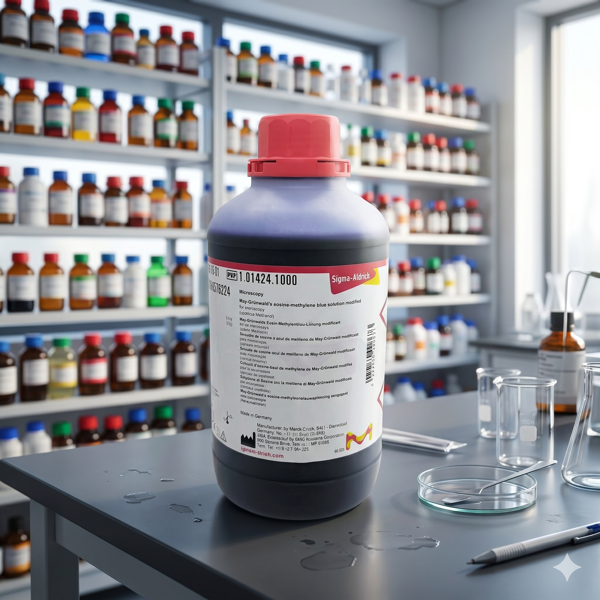 May-Grünwald’s Eosin-Methylene Blue Solution Modified Merck 50ML – Microscopy Stain Original (REPACK)