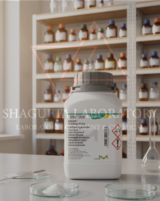 SHAGUFTA LABORATORY Calcium Hydroxide 500 g Katalog 102047 EMSURE® ACS Reag. Ph. Eur. – Kalsium Hidroksida / Calcium Hydroxide / Hydrated Lime / Slaked Lime / Ca(OH)₂