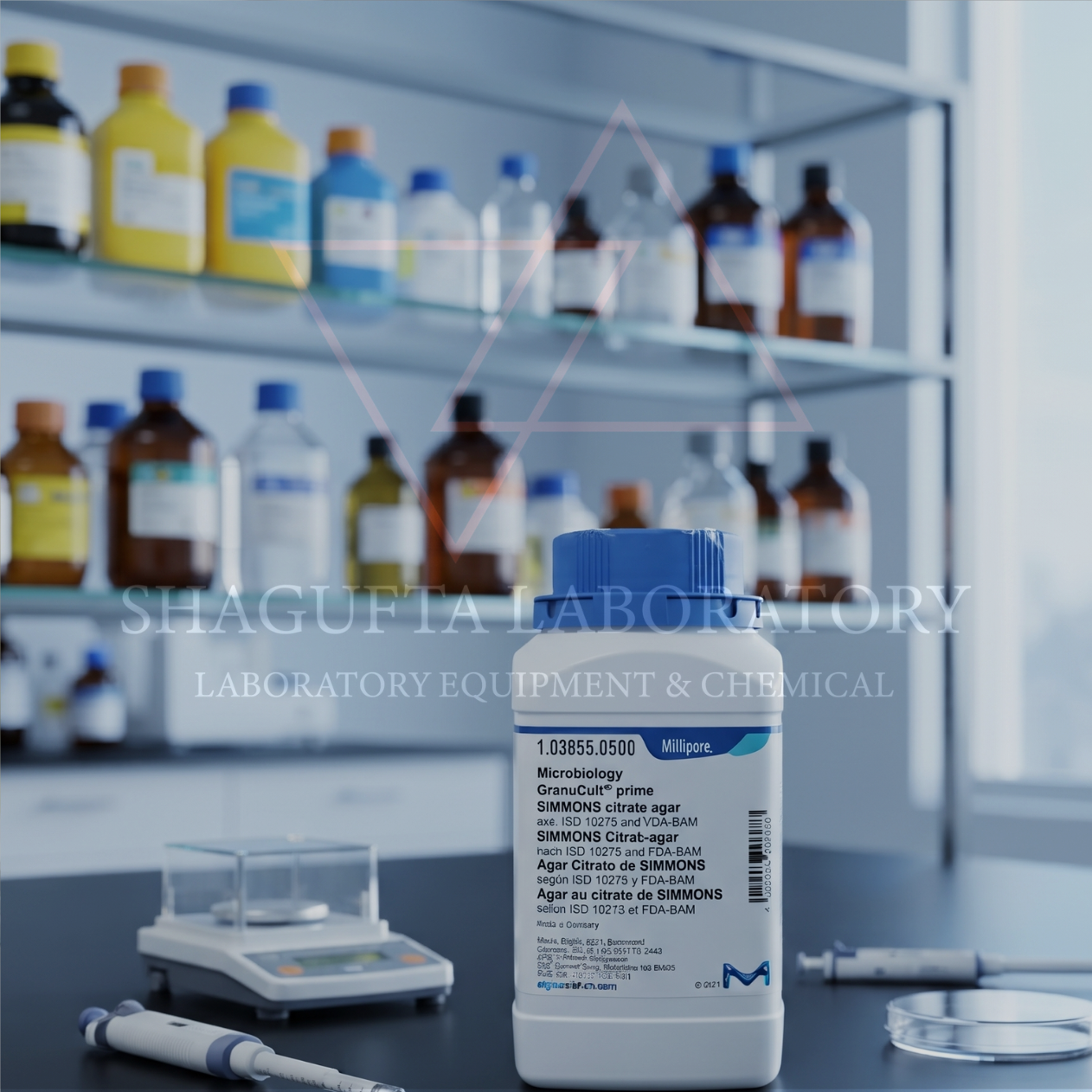 Simmons Citrate Agar 500GR 102501 for Microbiology – Media Uji Sitrat / Citrate Utilization Test Medium / Dehydrated Culture Media | SHAGUFTA LABORATORY