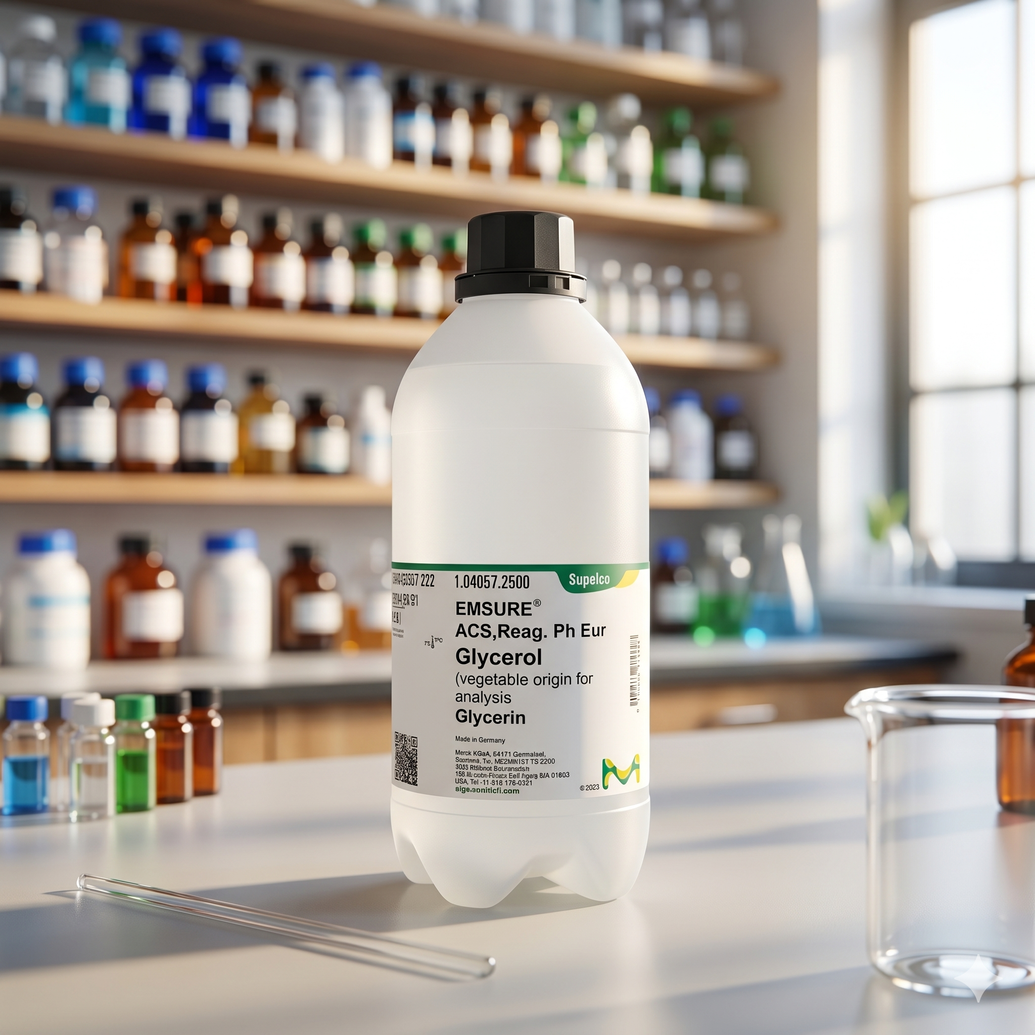 Glycerol EMSURE® ACS Reag. Ph Eur 2.5L Merck 104057 – Glycerin untuk Analisis Laboratorium