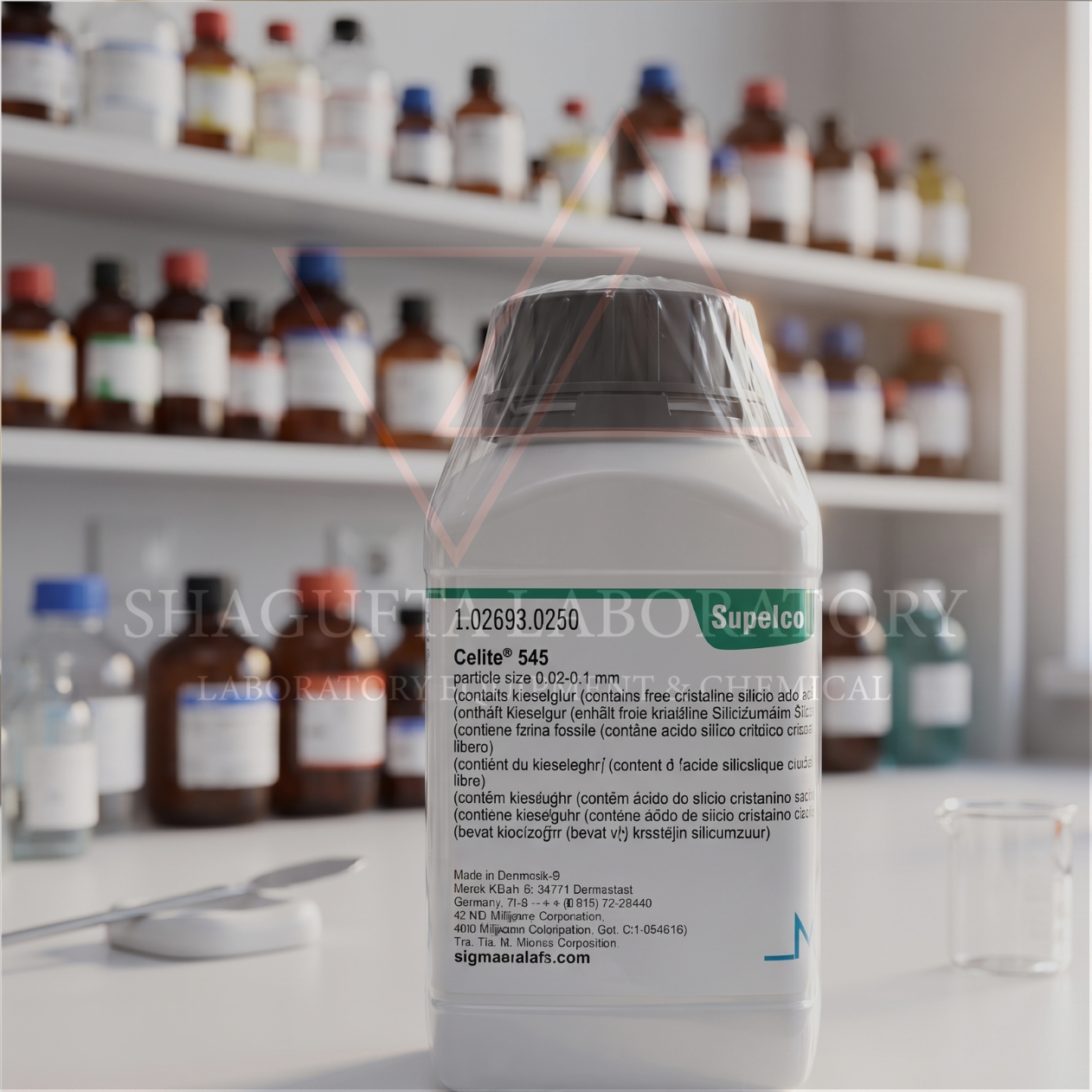 Celite® 545 Filter Aid 250g Merck 102693 – Diatomaceous Earth untuk Filtrasi Laboratorium dan Industri
