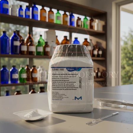 SHAGUFTA LABORATORY Aluminium Oxide 90 Standardized 1 kg Katalog 101097 – Aluminium Oksida 90 Standardized / Aluminum Oxide 90 Standardized / Aluminium Oxide for Column Chromatographic Adsorption Analysis / Brockmann Alumina