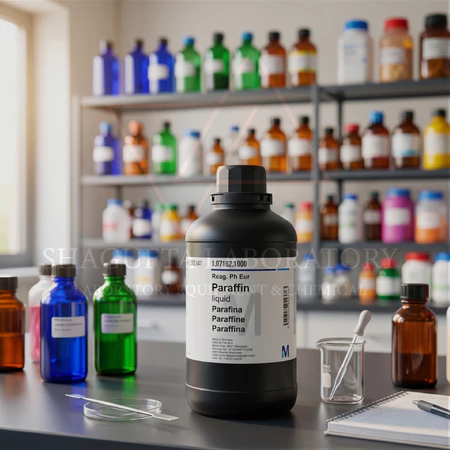 Paraffin Liquid 1 Liter 107162 – Parafin Cair Laboratorium untuk Penelitian, QC, Pendidikan & Industri | SHAGUFTA LABORATORY
