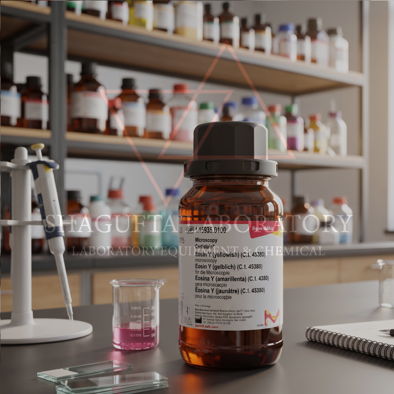 Merck Certistain® 115935 Eosin Y (Yellowish) C.I. 45380 100 g for Microscopy / Eosin Y / Histology Stain